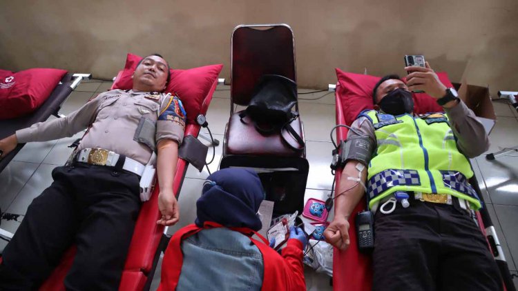 Peringati HUT Lalulintas ke-66, Satlantas Polres Tasik Gelar Donor Darah