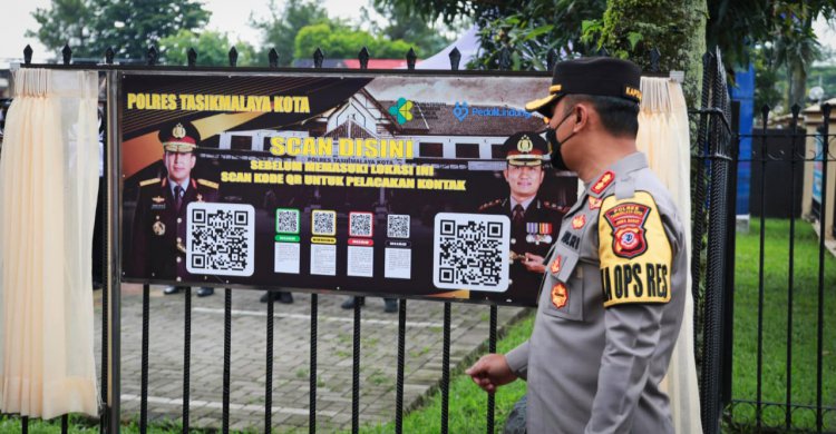 Polres Tasik Kota Luncurkan  Barcode Aplikasi Peduli Lindungi