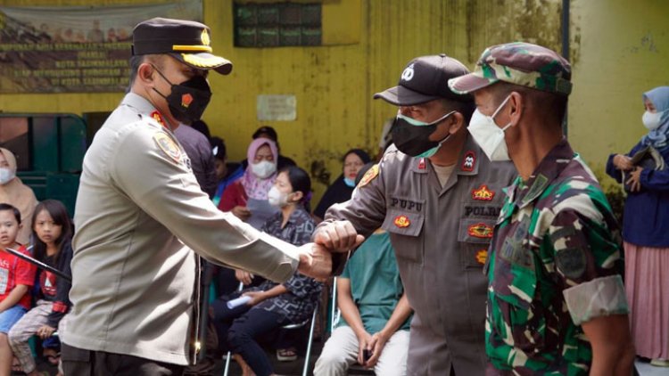 Kapolres Tasik Kota Tinjau Gebyar Vaksin Presisi di Panglayungan