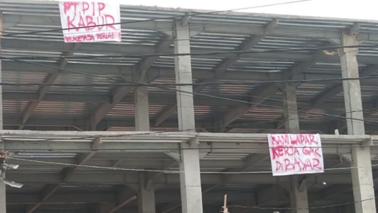 Puluhan Pekerja Proyek Pembangunan di RSUD dr Soekardjo Belum Terima Upah