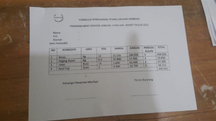 Diduga KPM Bansos Digiring Belanja Sembako ke E-Waroeng Tertentu