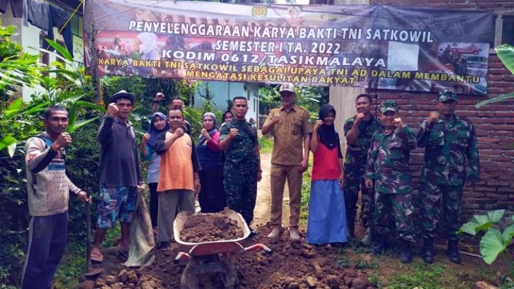 Karya Bakti Satkowil TNI Disambut Antusias Warga