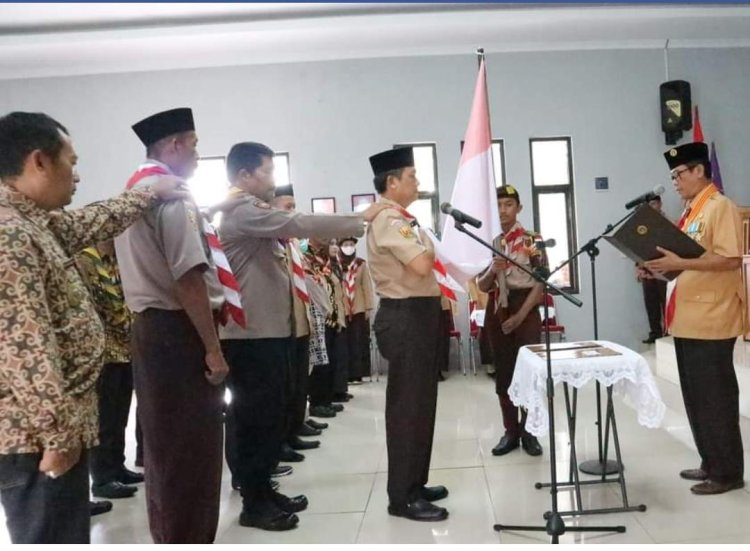 Ketua Kwarcab Ciamis Lantik Mabiran dan Pengurus Kwarran  Kawali