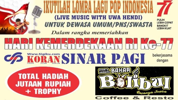 Koran Sinar Pagi Gelar Lomba Lagu Pop Indonesia di Balibul Coffee & Resto, Buruan Daftar!