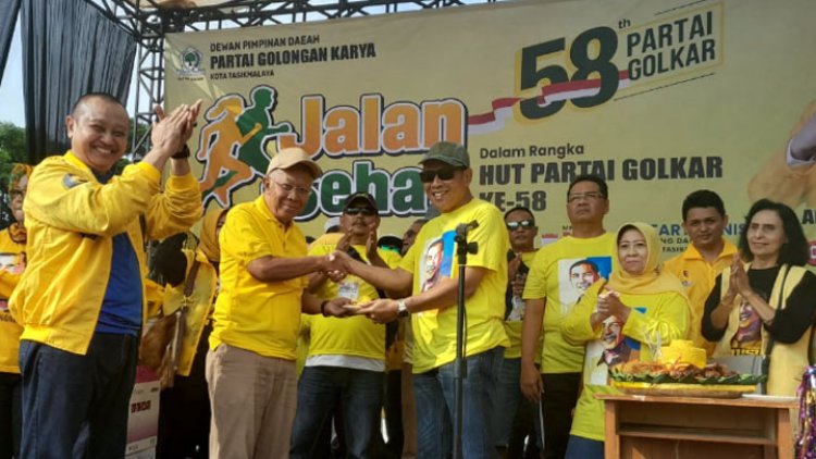 Jalan Sehat DPD Golkar Kota Tasik, Dihadiri Ribuan Kader dan Simpatisan Partai