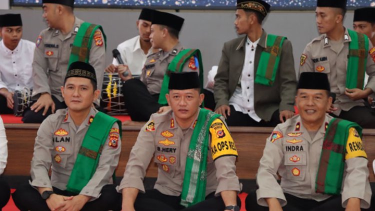 Peringati HSN 2022, Polres Tasik Adakan Gema Sholawat dan Do'a Bersama