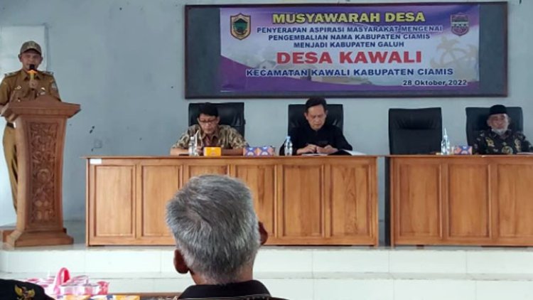 Musdes Kawali, Bahas Perubahan Nama Kab.Ciamis menjadi Kab.Galuh