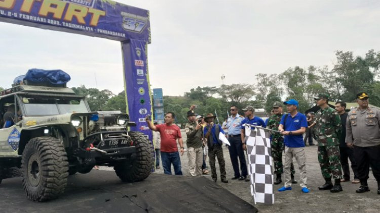 Gandara 37 Tasik Pangandaran, Off Roader Jajal Trek dan Lakukan Aksi Sosial