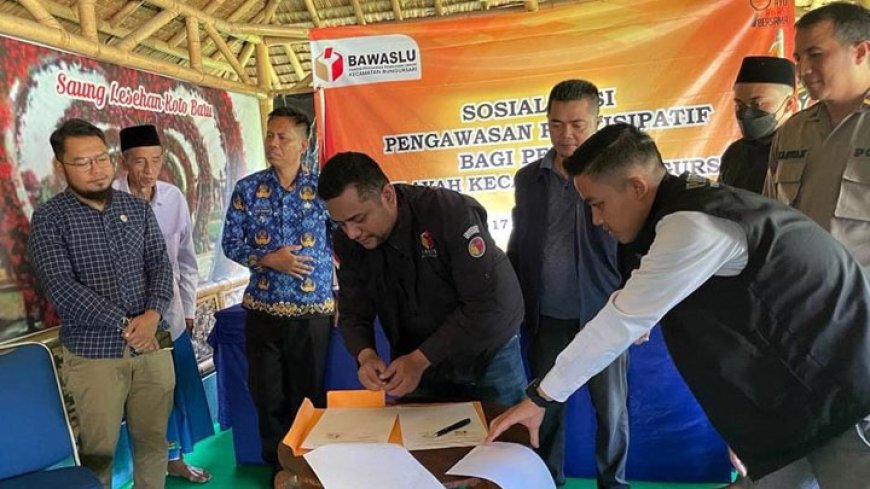 Panwascam Bungursari dan Pemuda Teken MoU Pengawasan Partisipatif