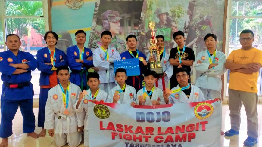 Santri Yatim Piatu Asuhan Ponpes Laskar Langit Margaluyu-Manonjaya Sabet Gelar Juara Umum Nasional Jiujitsu 2023