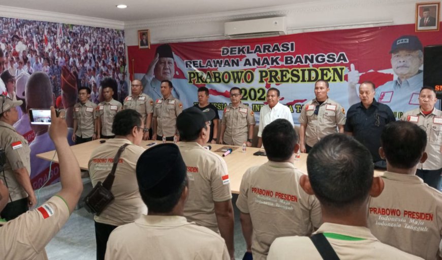 Relawan Anak Bangsa Deklarasi Dukungan ke Prabowo di Pilres 2024