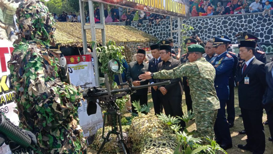 Peringatan HUT TNI ke 78 di Kab. Tasik, Pameran Alutsista Jadi Tontonan Menarik