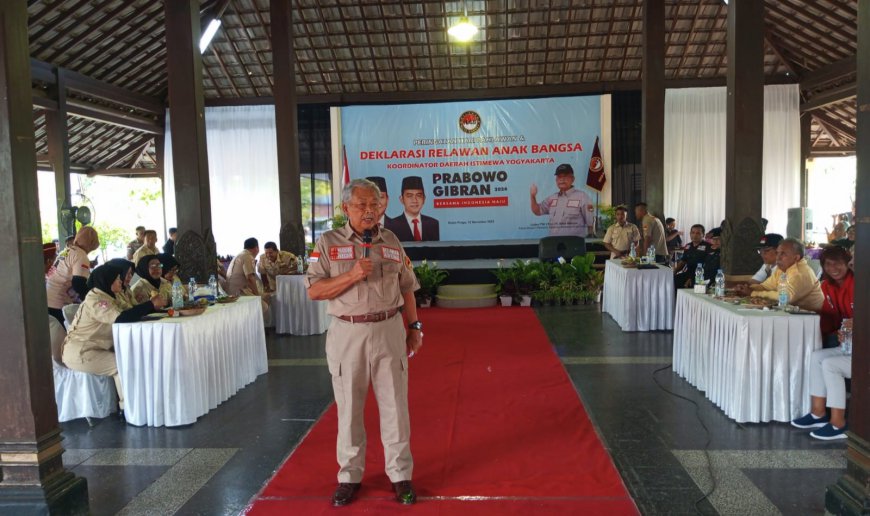 Ratusan Relawan se DI Yogyakarta Nyatakan Dukungan ke Prabowo Gibran