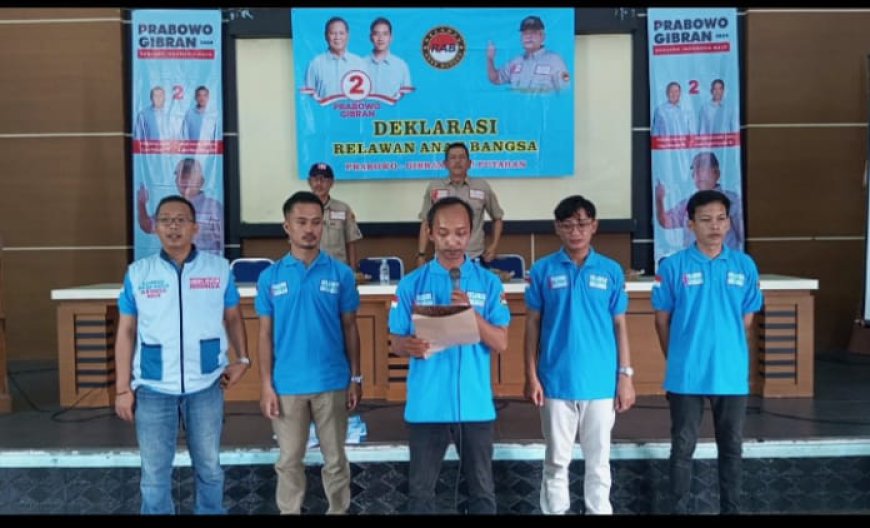Gelar Deklarasi, Relawan Anak Bangsa Kab. Tasik Siap Menangkan Prabowo Gibran
