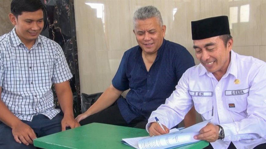 Langkah Progresif, Sekda Serah Terima PSU untuk Perumahan di Kabupaten Tasikmalaya