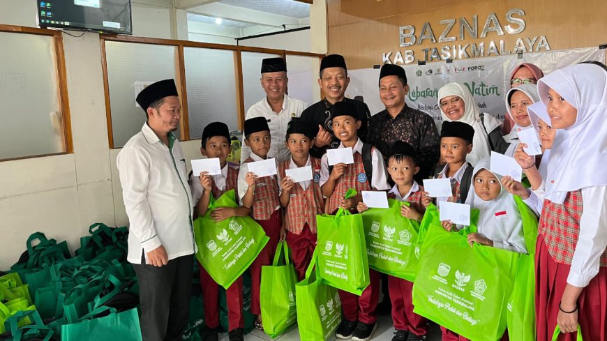 BAZNAS Kab. Tasikmalaya Salurkan 2.200 Paket Bantuan untuk Anak Yatim
