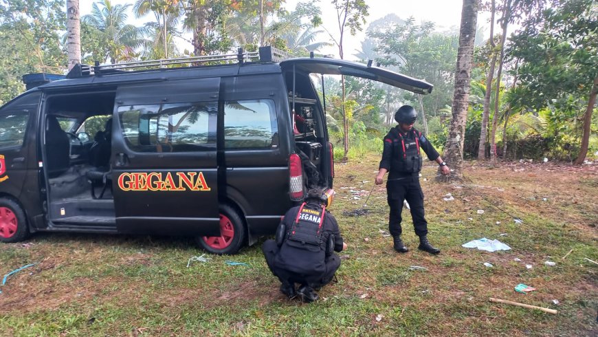 Temuan Mortir di Buniasih Pancatengah, di Ledakan Tim Gegana Polda Jabar