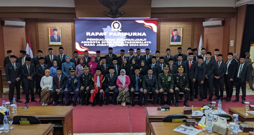 44 Anggota DPRD Kota Tasik Resmi Dilantik, Diharapkan Bawa Energi Baru