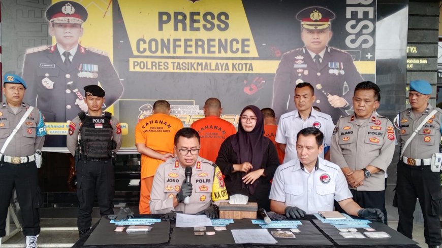 Polisi Berhasil Amankan Empat Tersangka Pengedar Sabu dan Ganja Kering di Tasikmalaya