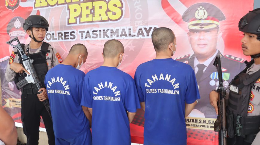 Satnarkoba Polres Tasikmalaya Tangkap Tiga Pelaku Pengedar Obat Terlarang ke Pelajar
