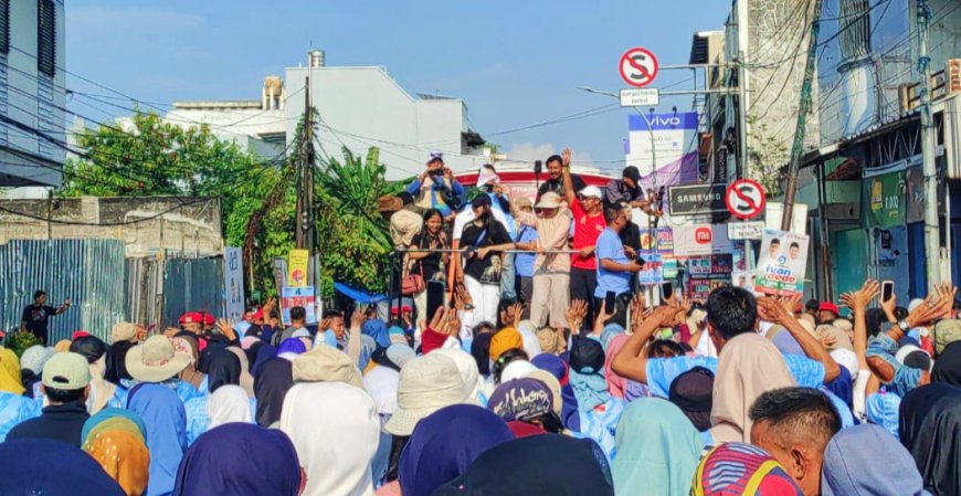Tak Kenal Lelah, Malam Hari Debat, Viman-Diky Gaspol Sambut Ribuan Warga