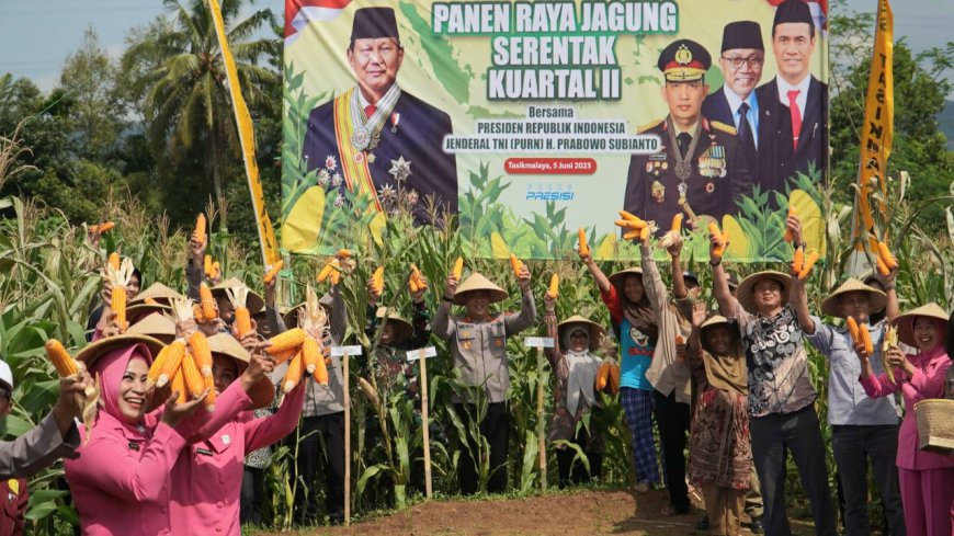 Panen Raya Jagung Kuartal II, Komitmen Polres Tasikmalaya Dukung Ketahanan Pangan Nasional