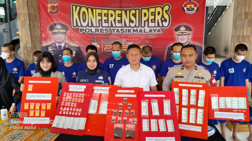 Jual Barang Haram di Medsos, Polres Tasikmalaya Amankan Sembilan Pengedar Narkoba
